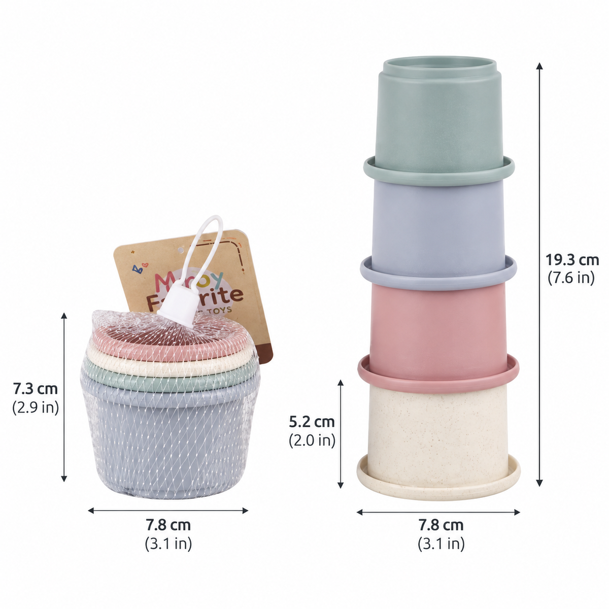 Vexnaluro FloraBunny Pastel Foraging Stacking Cups