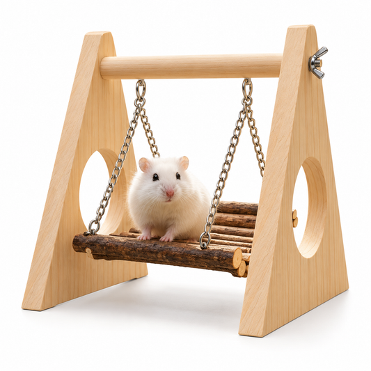 Vexnaluro Woodland Swing — Natural Wooden Swing & Perch