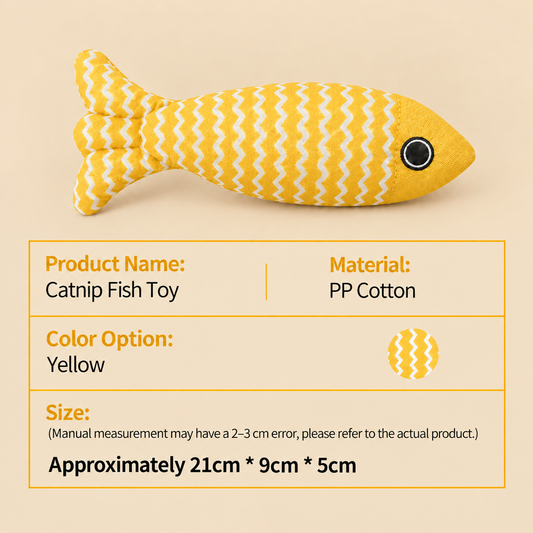 Vexnaluro Golden Catch Catnip Fish Toy