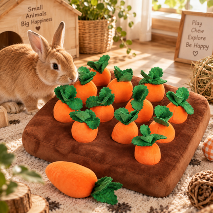 Vexnaluro Bunny Harvest Interactive Carrot Foraging Toy