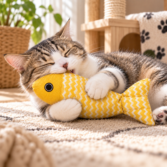 Vexnaluro Golden Catch Catnip Fish Toy
