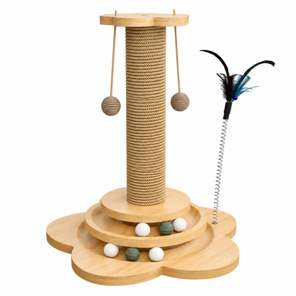 Vexnaluro WhiskerBloom Interactive Cat Scratching & Play Tower