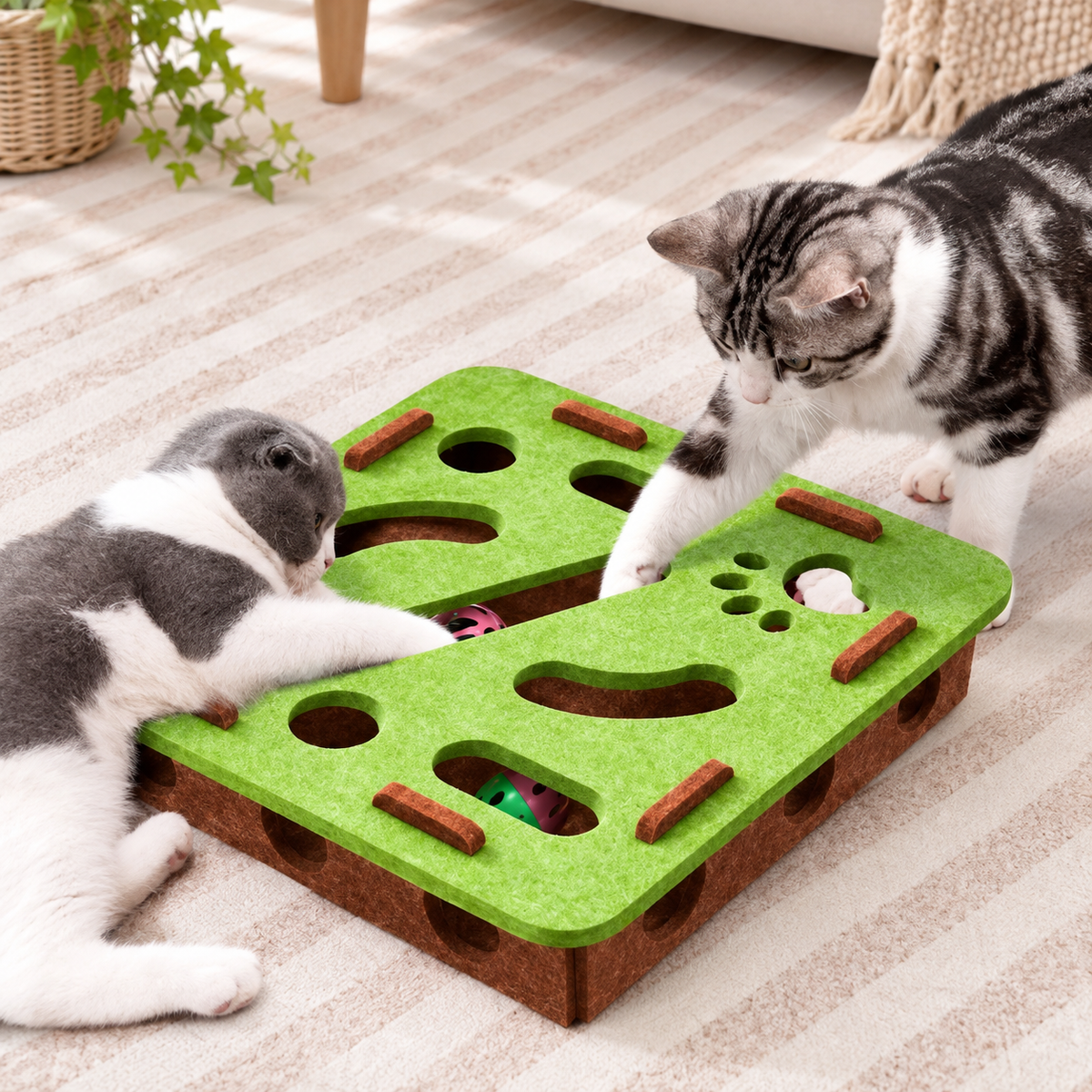 Vexnaluro The FelineHunt Premium Felt Interactive Puzzle Box
