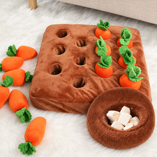 Vexnaluro Bunny Harvest Interactive Carrot Foraging Toy