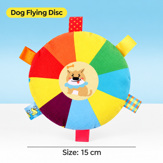 Vexnaluro PawJoy Rainbow Tug & Toss Dog Disc